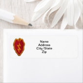 Étiquette 25e division d'infanterie INF DIV, casernes de Sch (En situation)