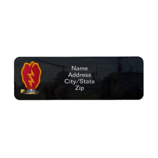 Étiquette 25e division d'infanterie timbre de guerre du viet (Devant)