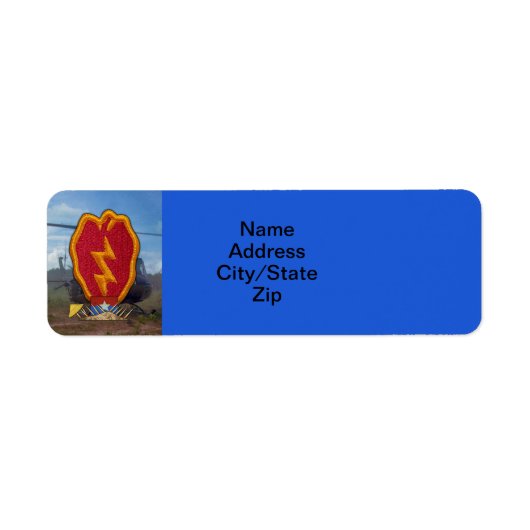 Étiquette 25e INF DIV Division d'infanterie anciens combatta (Devant)