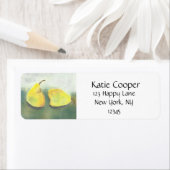 Étiquette 2 poires jaune et verte (En situation)