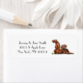 Étiquette 2 Rhodesian Ridgebacks (En situation)