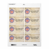 Étiquette 2e amendement Cercle de garde et d'ours (Feuille entière)