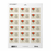 Étiquette 30s Valentine Heart in Red (Feuille entière)