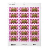 Étiquette 311 Ciao Bella Pink Tuft Leopard (Feuille entière)