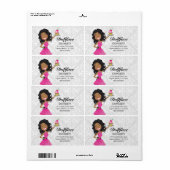 Étiquette 311 Dollface Desserts Hot rose Ebonie Damask (Feuille entière)