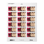 Étiquette 311 Lys Sauvages Leopard rose (Feuille entière)