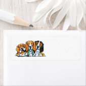 ÉTIQUETTE 3 BEAGLES (En situation)