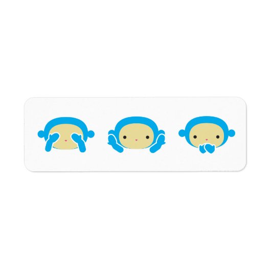 Étiquette 3 Singes Sages (Devant)