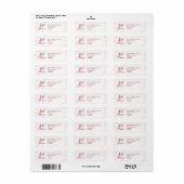 Étiquette 40e anniversaire de mariage Rubis Confetti (Feuille entière)
