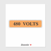 étiquette 480 Volts (Feuille)
