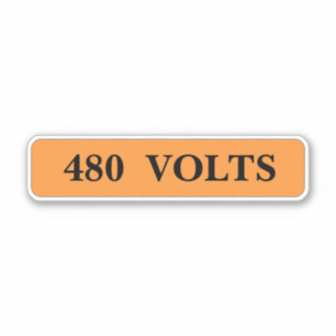 étiquette 480 Volts