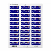 Étiquette 4 juillet cadeaux du jour de l'Indépendance (Feuille entière)