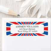 Étiquette 4 juillet Jour de l'indépendance (En situation)