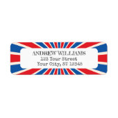 Étiquette 4 juillet Jour de l'indépendance (Devant)