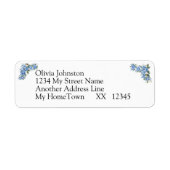 Étiquette 4 Ligne Adresse de retour sur le Mariage de Peony (Devant)