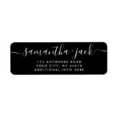 Étiquette 4 LIGNES Mariage moderne élégant Adresse de retour (Devant)