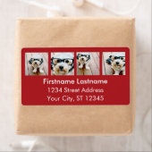 Étiquette 4 Photo Instagram Collage - Holiday Red (En situation)