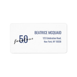 Étiquette 50 et fabuleux anniversaire Personnalisé
