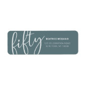 Étiquette 50 et fabuleux lettres modernes (Devant)