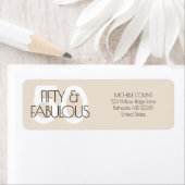 Étiquette 50 et fabuleux Moderne Beige Cinquante Anniversair (En situation)