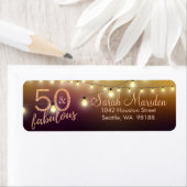 Étiquette 50 et Fabulous Lights Gold Black 50e anniversaire (En situation)