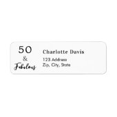 Étiquette 50 Fabuleuse adresse de retour (Devant)