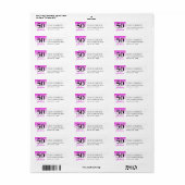 Étiquette 50 & fabuleuse adresse de retour d'anniversaire ro (Feuille entière)