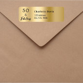 Étiquette 50 Fabulous Gold Return Adresse