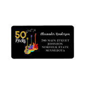 Étiquette 50e Anniversaire 50 Rocks (Devant)