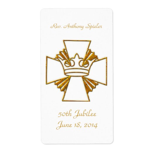 Étiquette 50e anniversaire de l'Ordination du prêtre du Jubi (Devant)