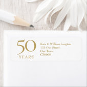 Étiquette 50e anniversaire de mariage Adresse Or (En situation)