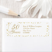 Étiquette 50e anniversaire de Mariage d'or Confetti (En situation)