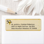 Étiquette 50e anniversaire Lovebirds (En situation)