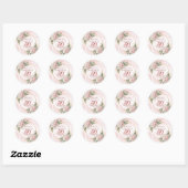 Étiquette 50e anniversaire Rose Gold Botanical Sof (Feuille)