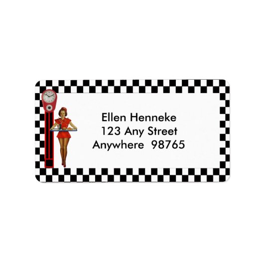 Étiquette 50s Retro Diner (Devant)