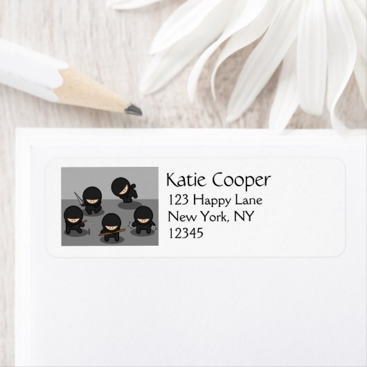 Étiquette 5 petits ninjas (En situation)