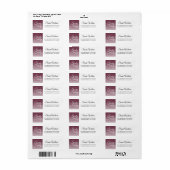 Étiquette 60 Sassy Bourgogne 60e anniversaire Adresse de ret (Feuille entière)