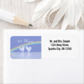 Étiquette 60e anniversaire Coeurs de diamants (En situation)