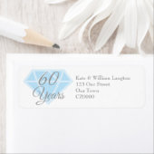 Étiquette 60e anniversaire du Mariage Célébration du diamant (En situation)