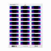 ÉTIQUETTE 62B RAINBOW STRIPES BLACKOUTS GRAPHIQUES ARRIÈRE - (Feuille entière)