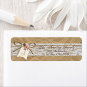 Étiquette .75"x2.25" Adresse de retour Kraft papier dentelle (En situation)