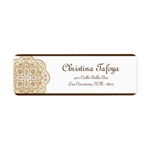 Étiquette .75"x2.25" Adresse de retour Parti marocain (Devant)