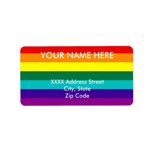 Étiquette 7 bandes Rainbow Pride (Devant)