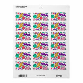Étiquette 80s esthétique Vintage rétro (Feuille entière)