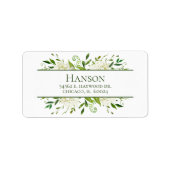 Étiquette 85th Birthday White Hydrangeas Adresse de retour (Devant)