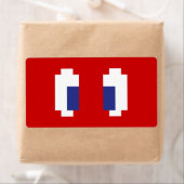 Étiquette 8 bits Pixel Manga Eyes (En situation)