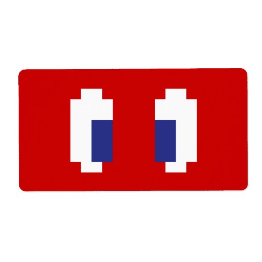 Étiquette 8 bits Pixel Manga Eyes (Devant)