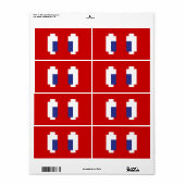 Étiquette 8 bits Pixel Manga Eyes (Feuille entière)