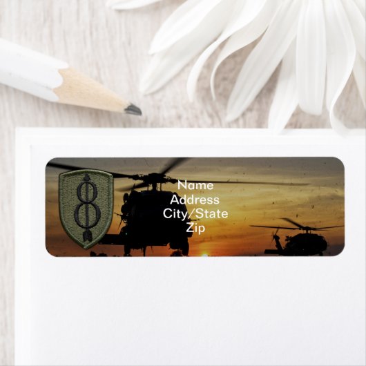 Étiquette 8e division d'infanterie lrrps recon anciens comba (En situation)