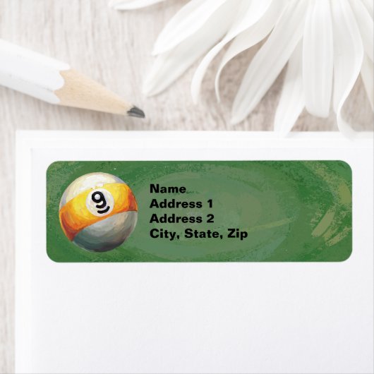 Étiquette 9 balles (En situation)